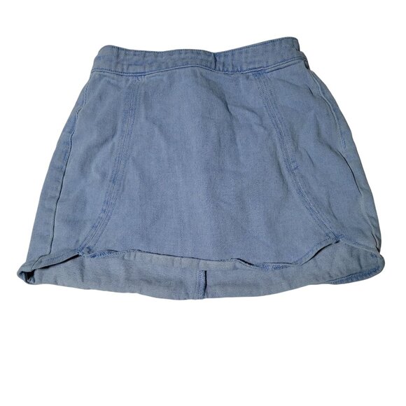 Pacsun Jean Skirt Womens Size 23 Mini Short Light Wash Denim Zip Cut Off - Picture 1 of 5